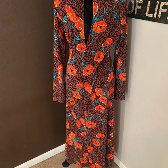 Free People Floral Leopard Print Turtleneck dress - Picture 8 of 9